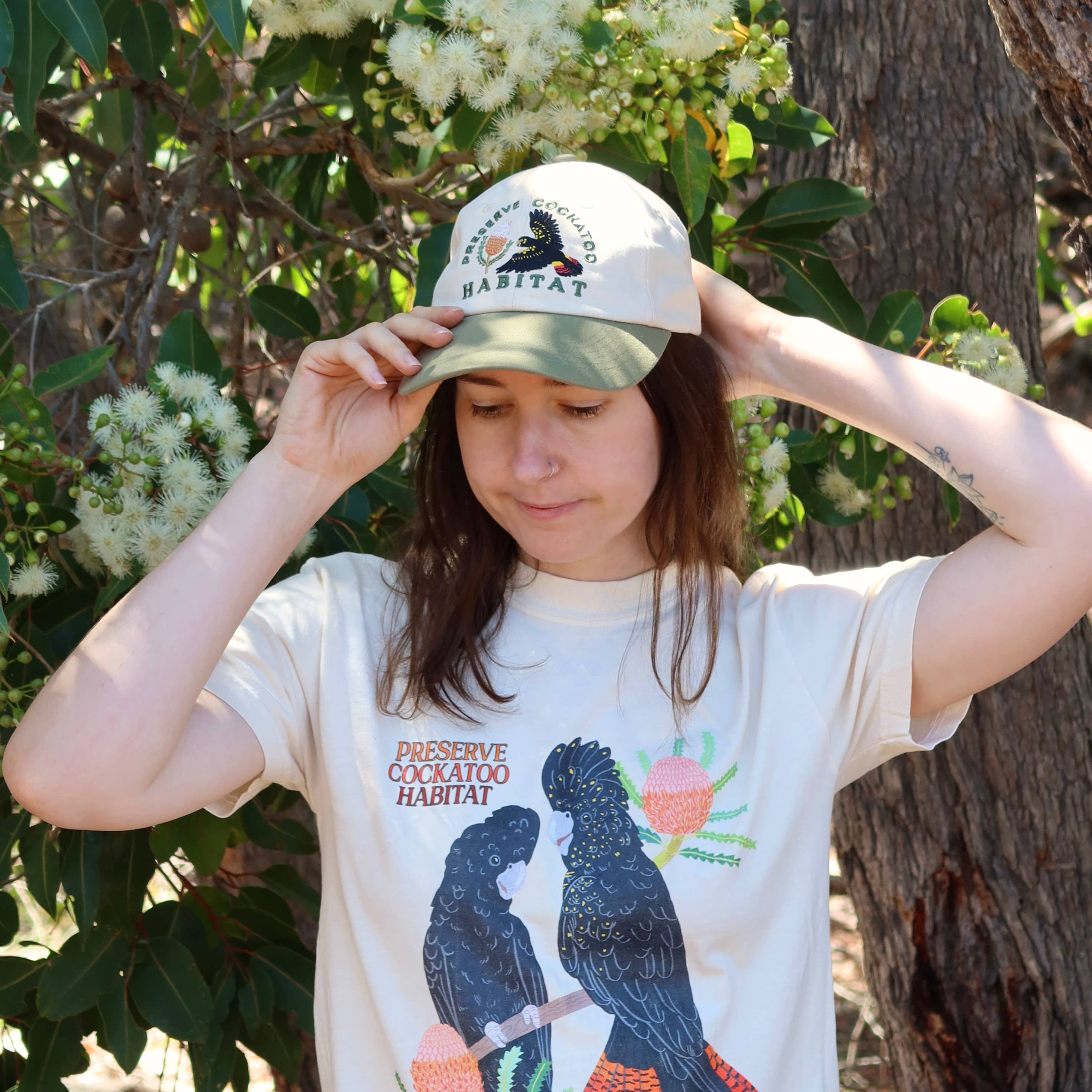 Black Cockatoo | Australian Wildlife Embroidered Cap
