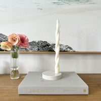 Alpine Mist Round Single Candle Holder + Candle