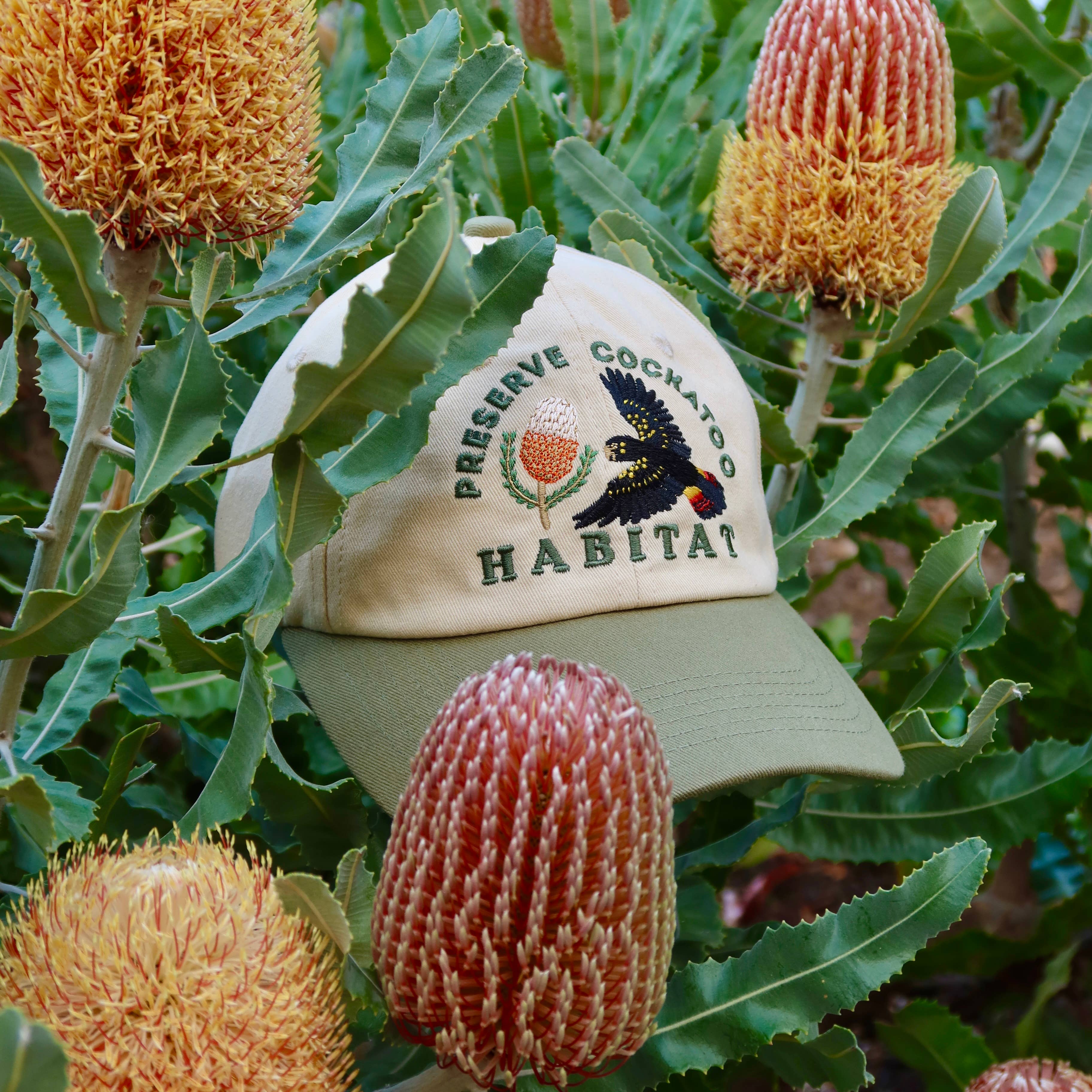Black Cockatoo | Australian Wildlife Embroidered Cap
