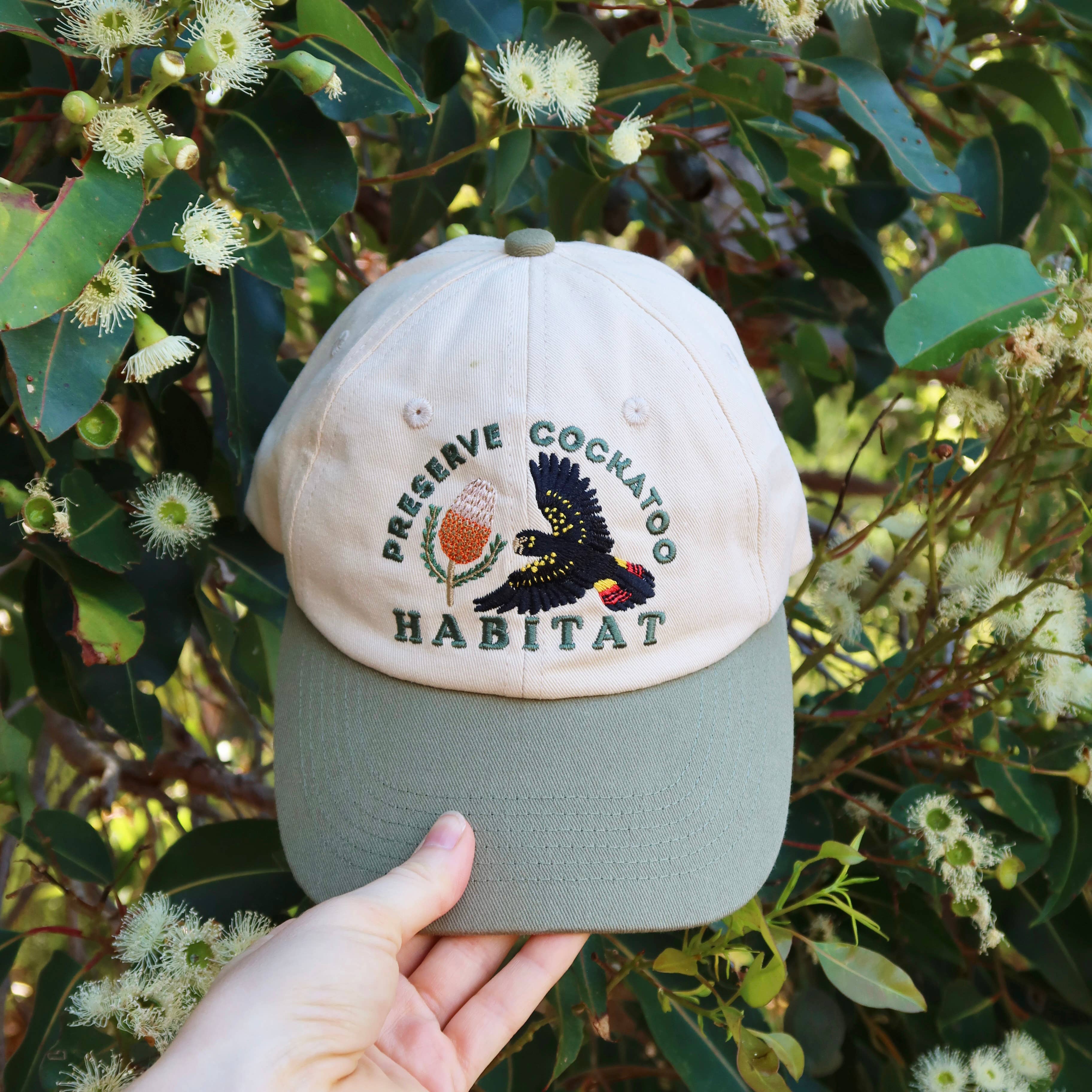 Black Cockatoo | Australian Wildlife Embroidered Cap