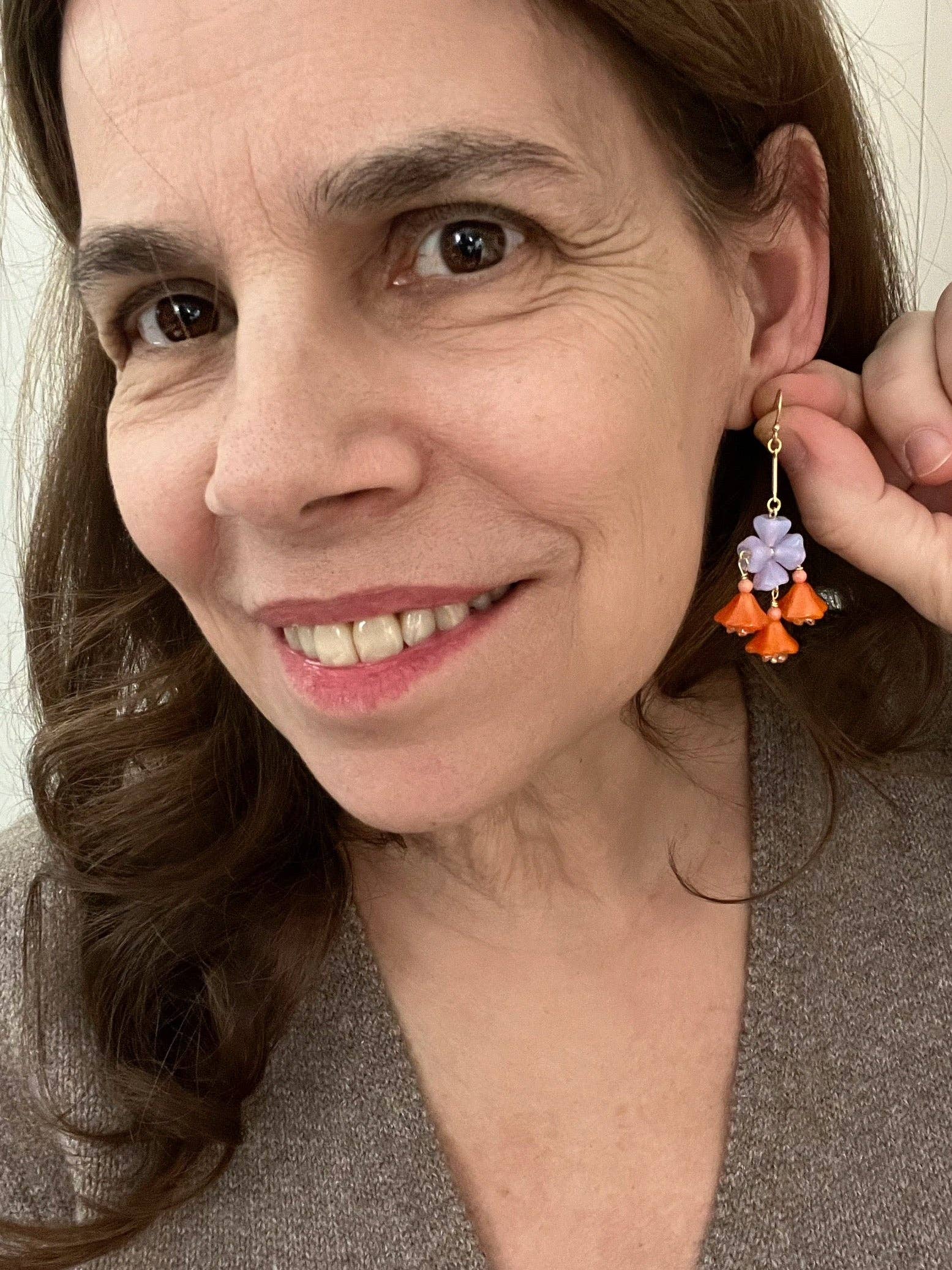 Lilac Freesia Earrings