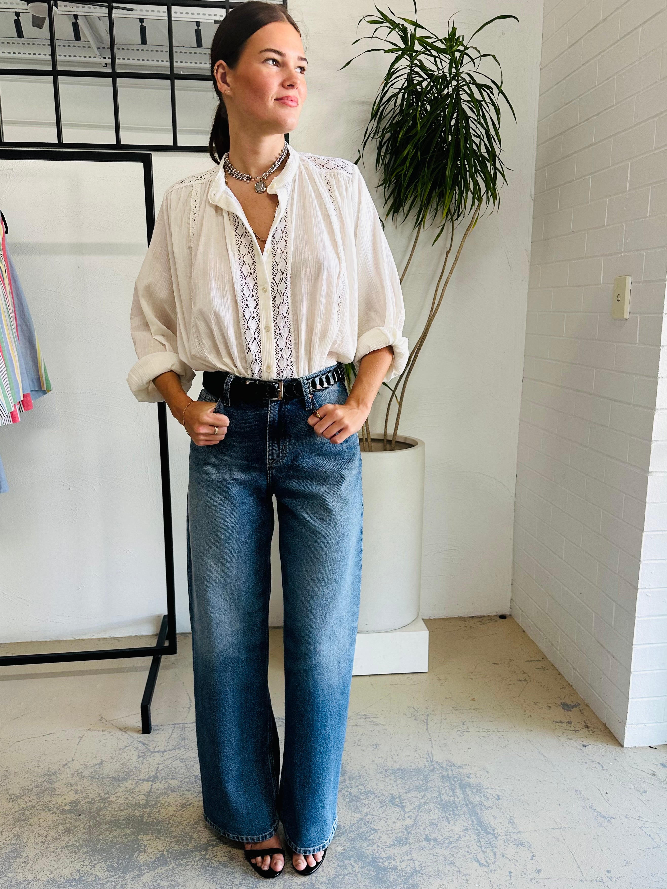 White Lucy Organic Cotton Blouse