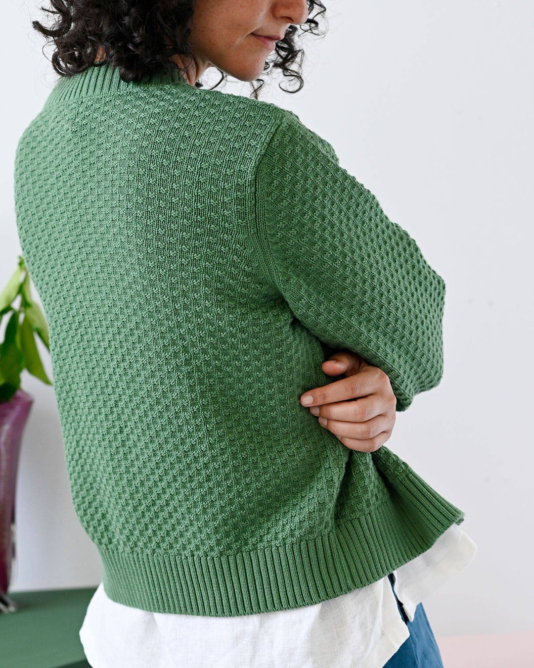 Emmy Cardigan - Comfrey Green