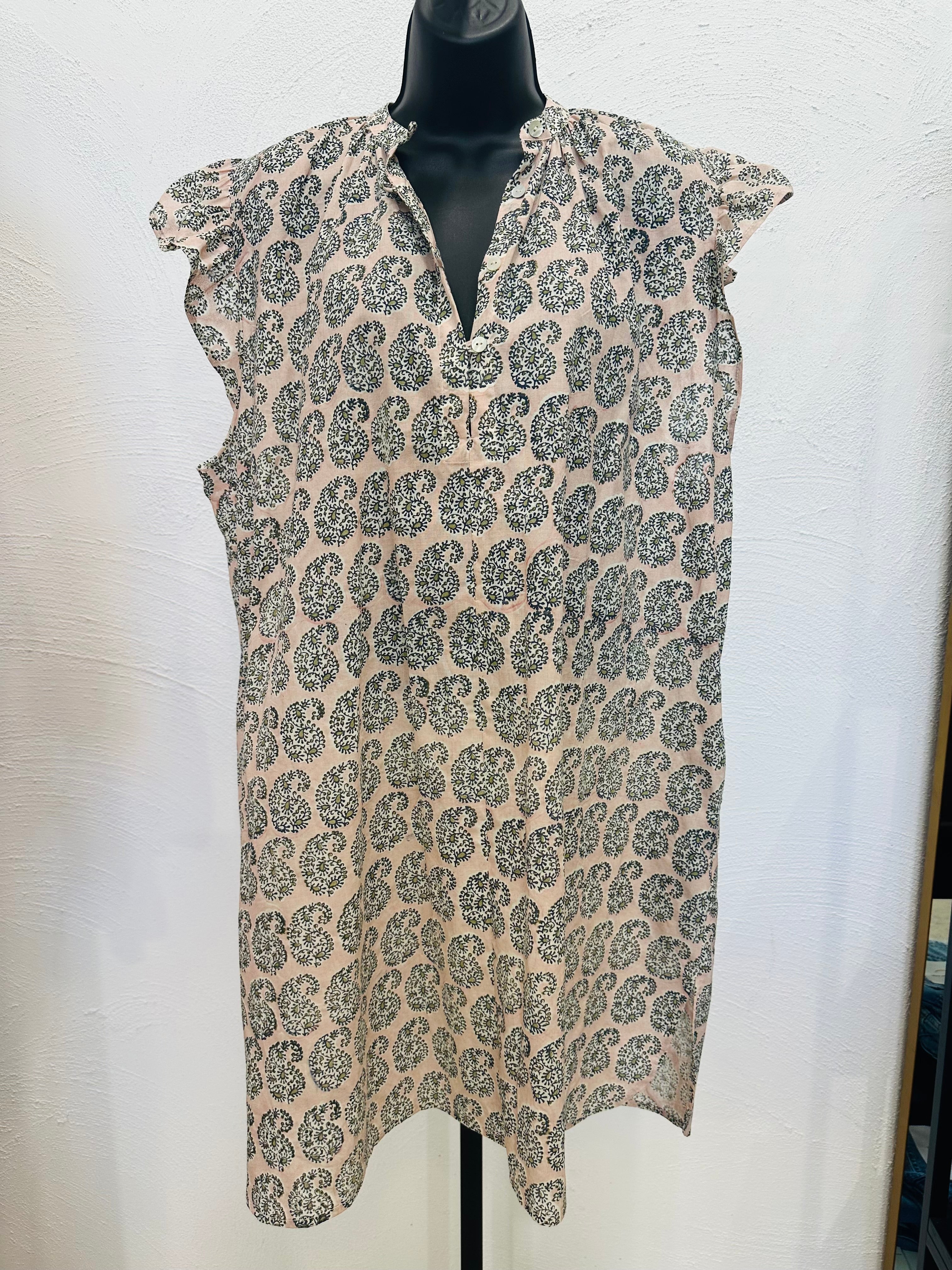 Mini Paisley Frill Mini Dress