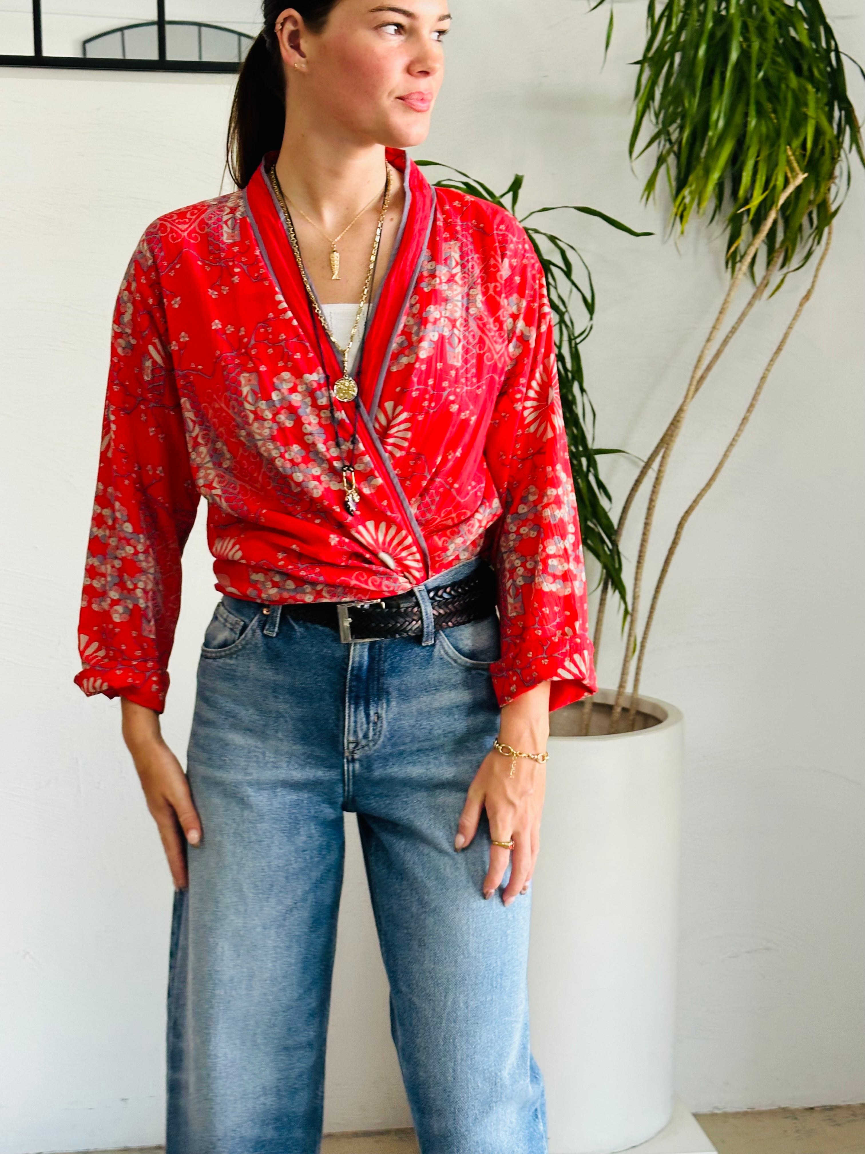 Kimono kiora Red