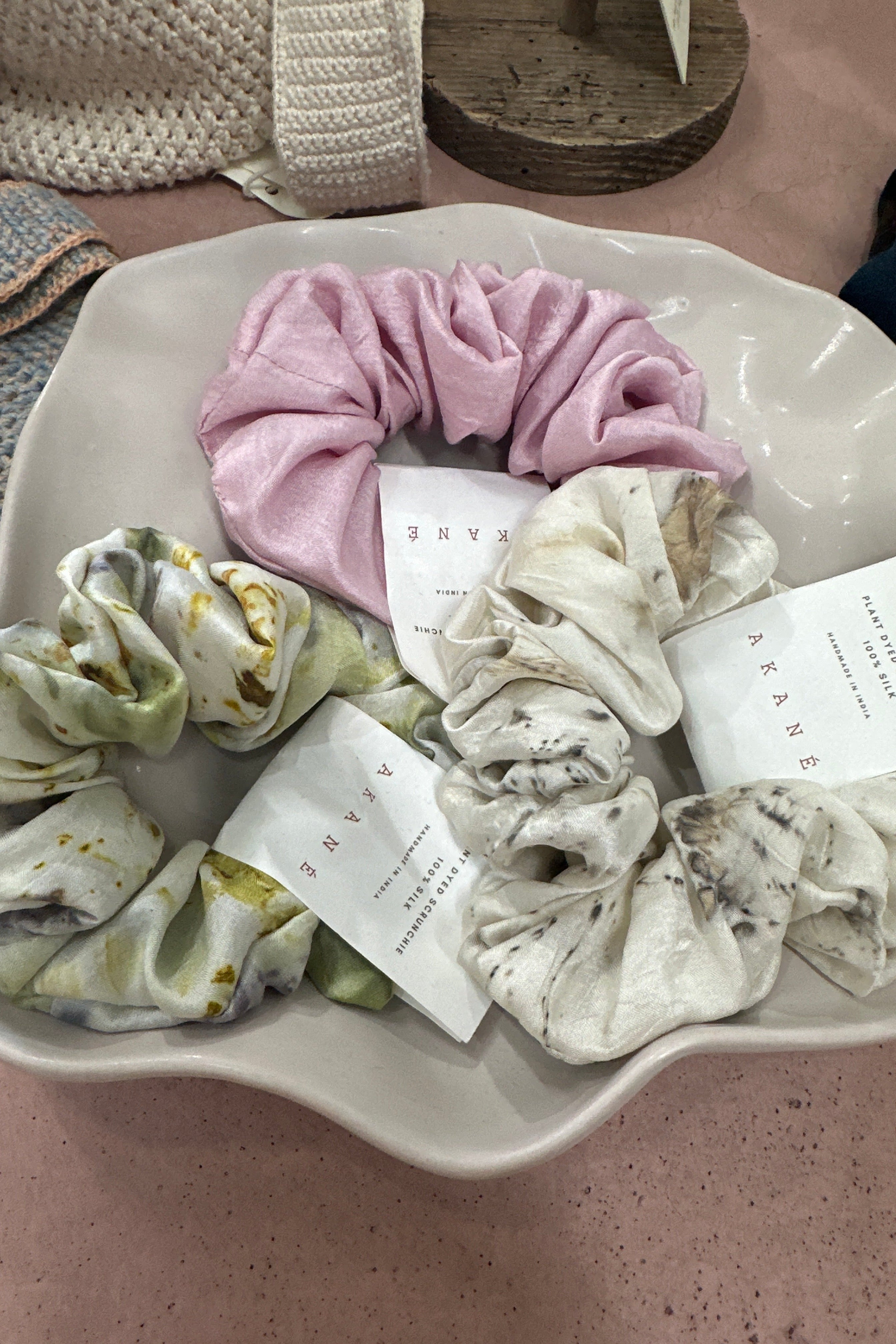 Plant Dyed Silk Scrunchie