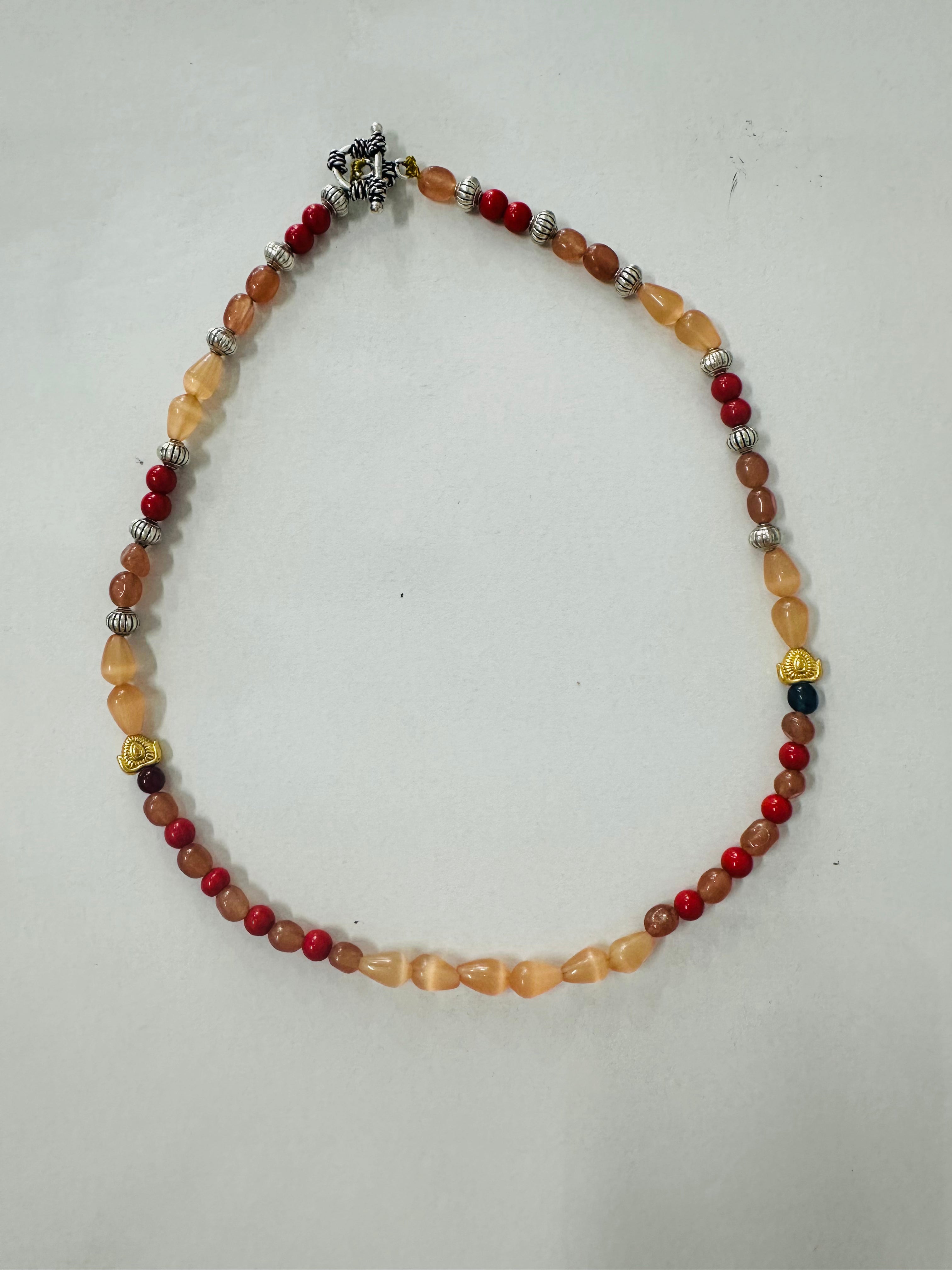 Glass Hearts Necklace - short