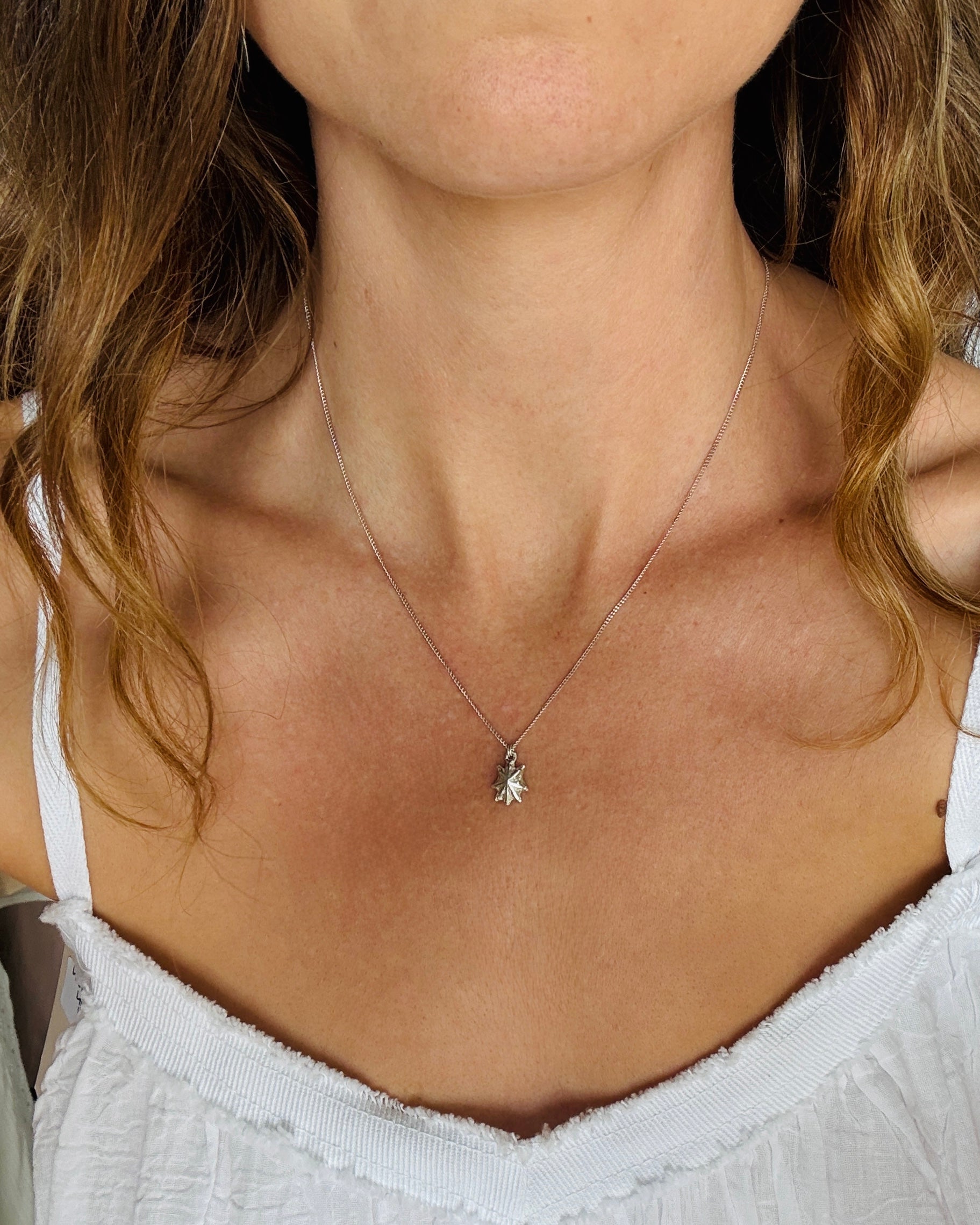 Silver Limpet shell necklace