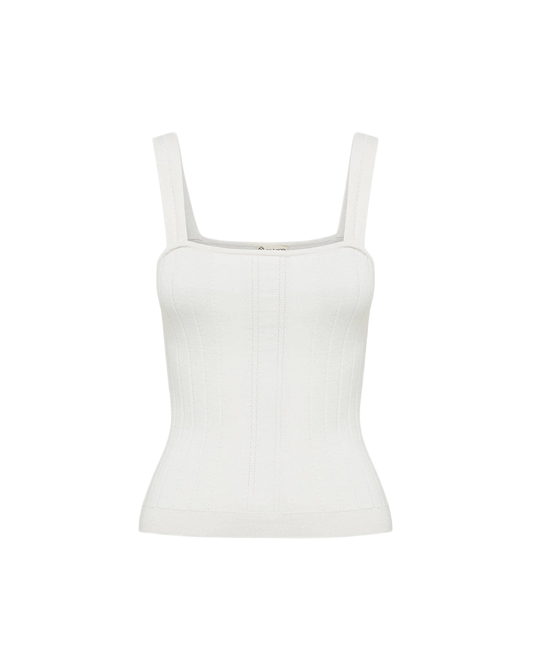 Isla Ribbed CamI - Snow White