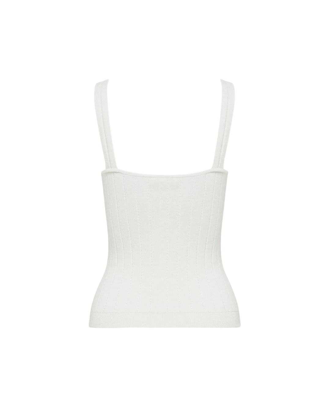 Isla Ribbed CamI - Snow White