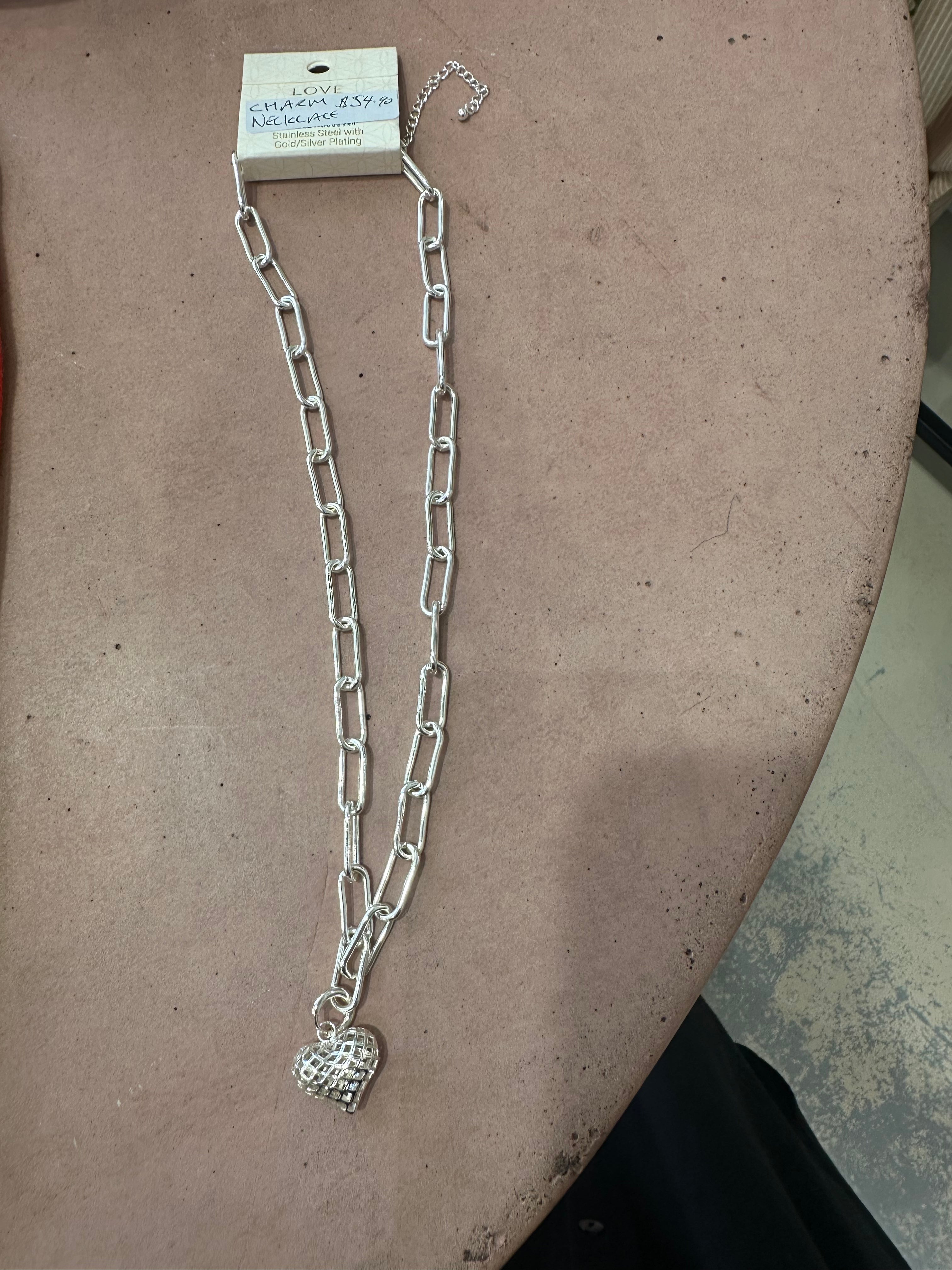 Charm silver Necklace