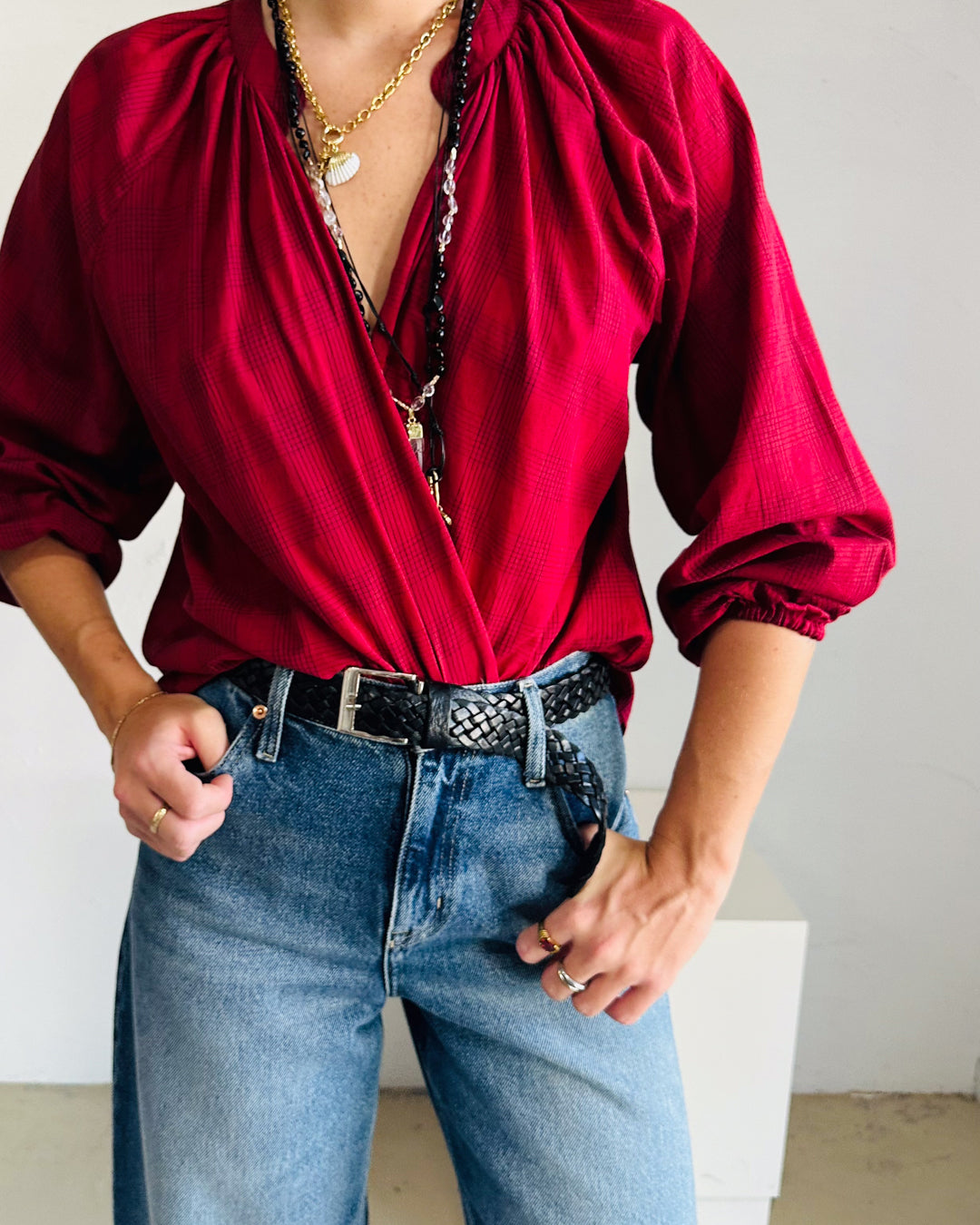 Ruby Check Jane Blouse