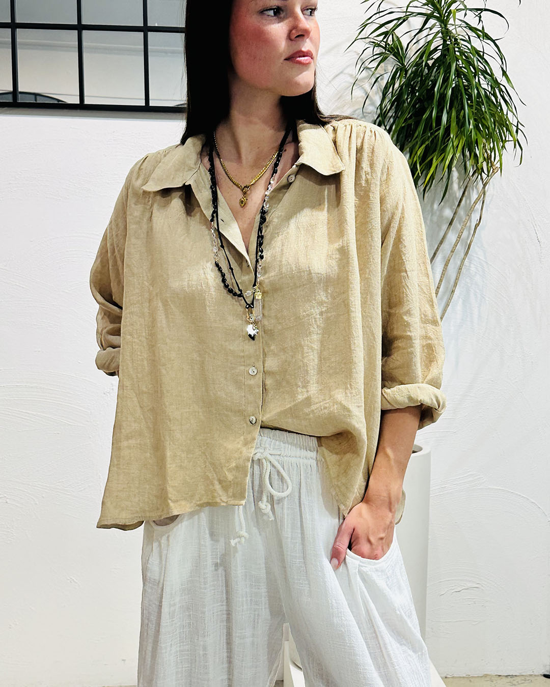 Millie Blouse -  Latte