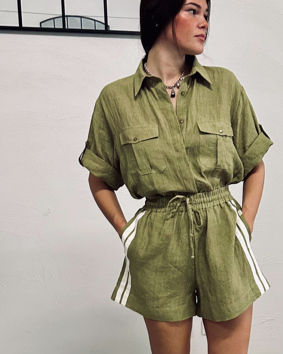 Goddess Utility Shirt - Pistachio