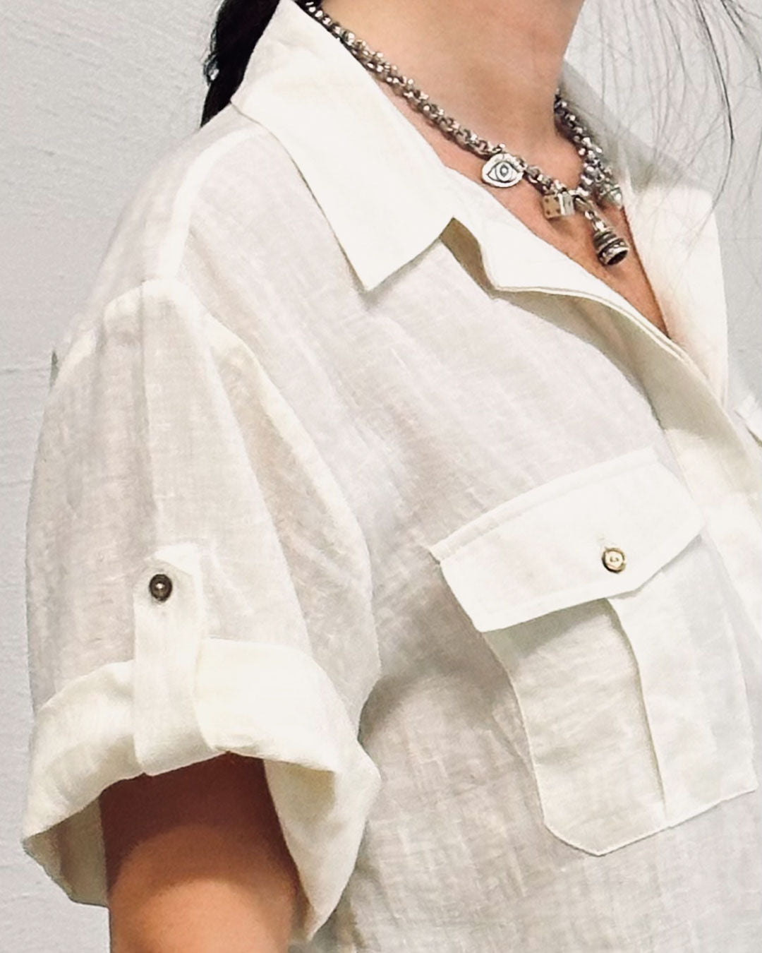 Goddess Utility Shirt - Cloud White