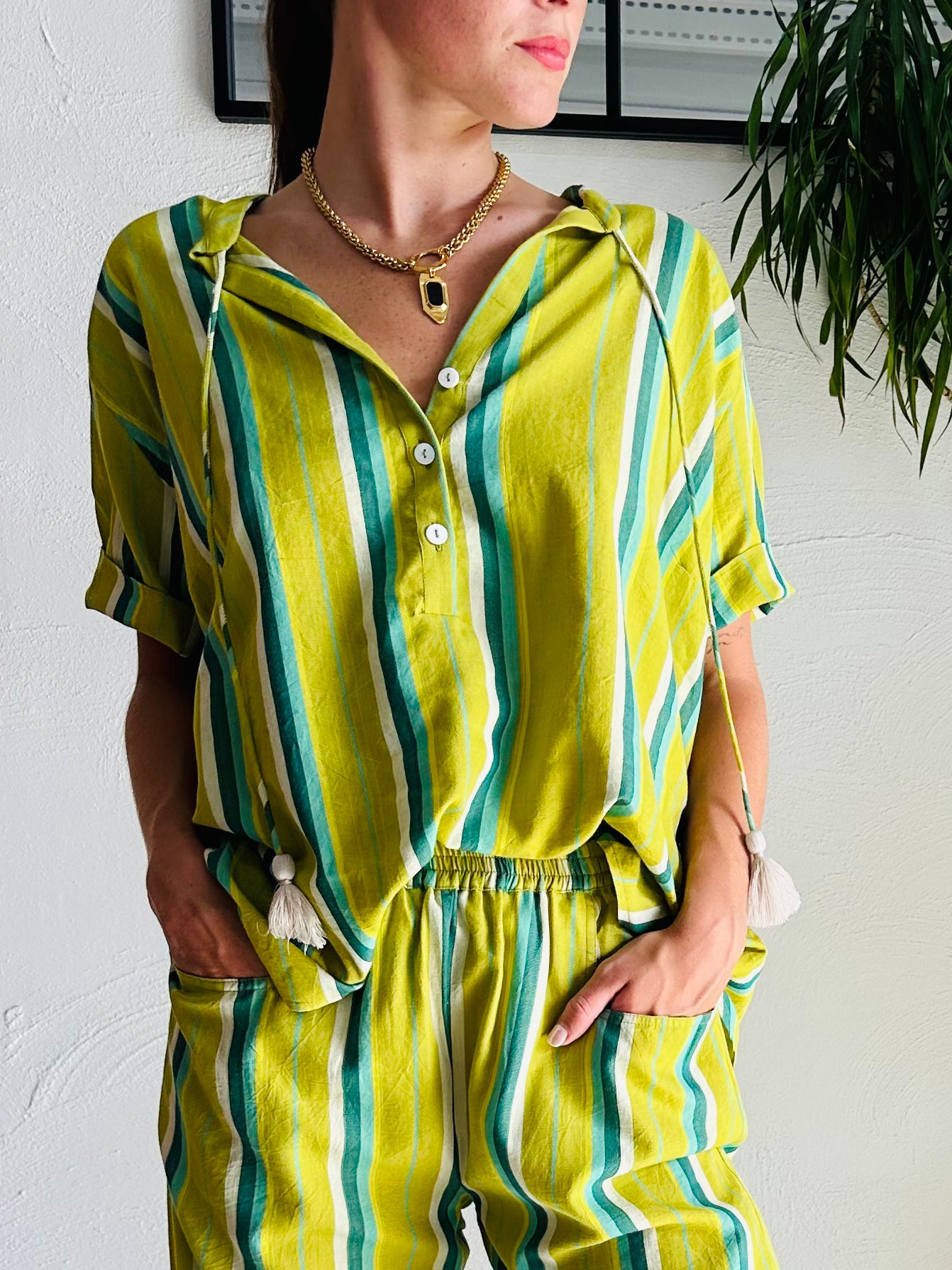 Jupiter Stripe Holiday Blouse