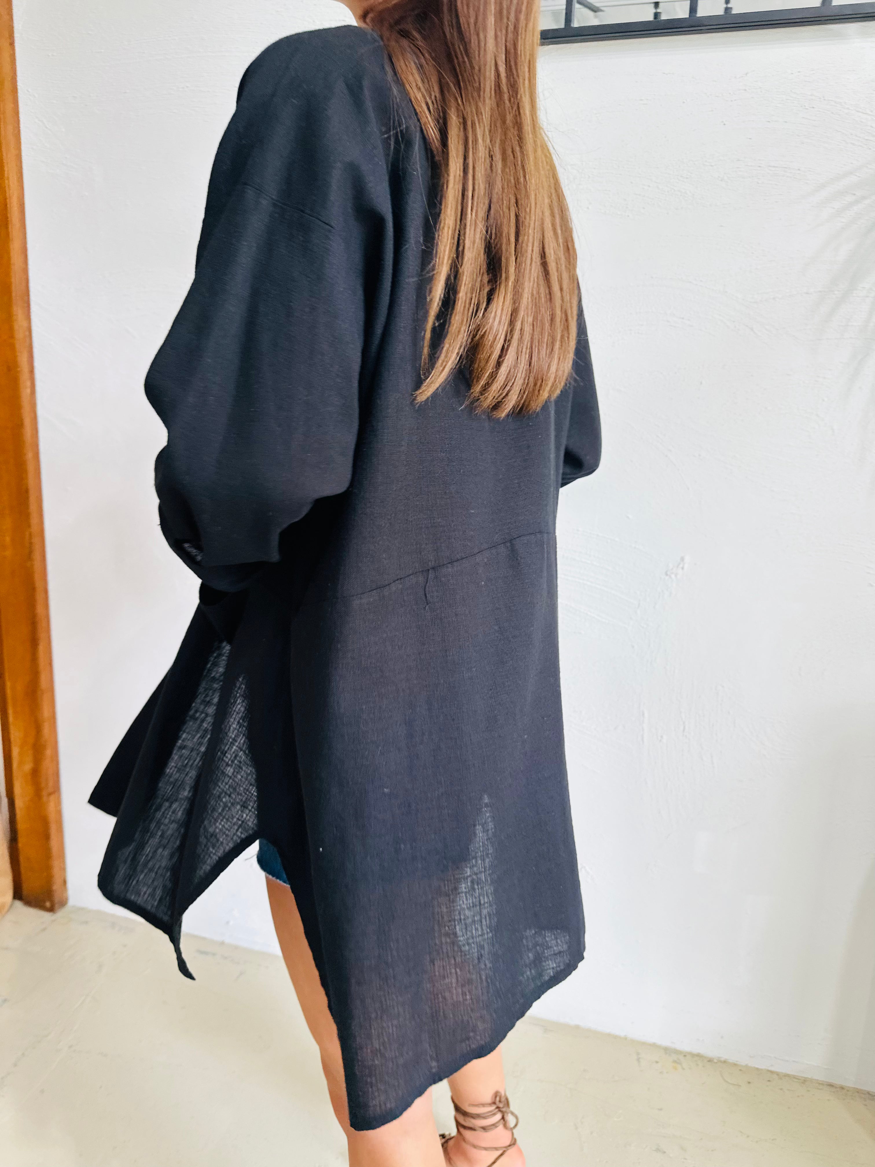 Black Tux Kimono