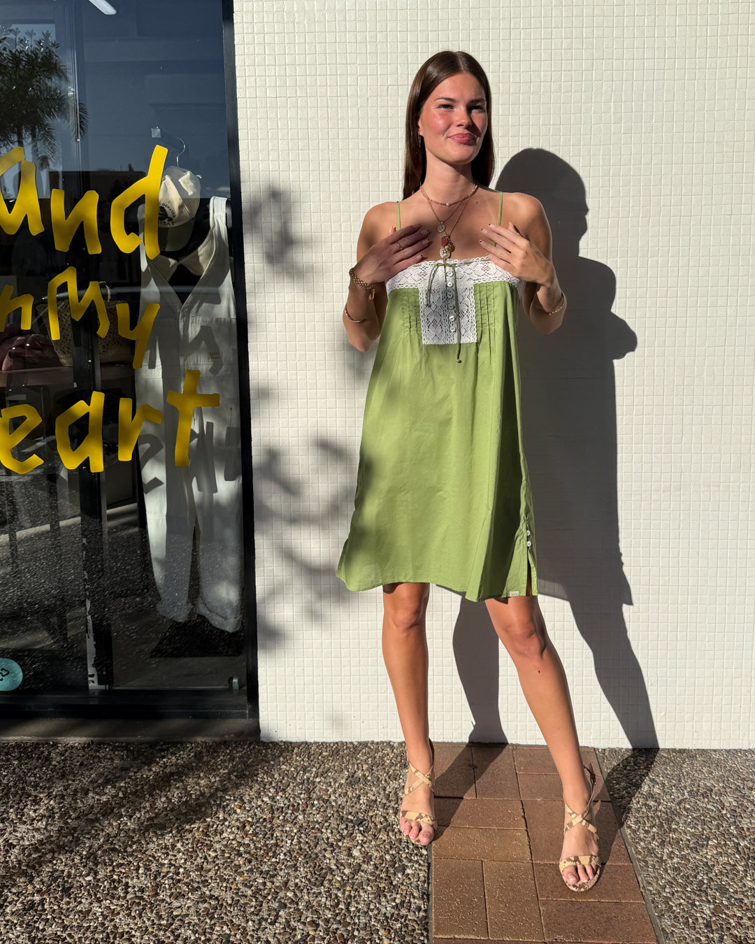 Bella Slip Dress - Mint
