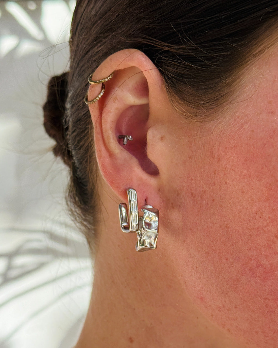 Essence Hoop Earrings Silver