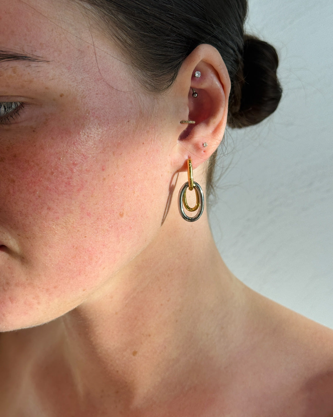 Aura Drop Huggie Earrings