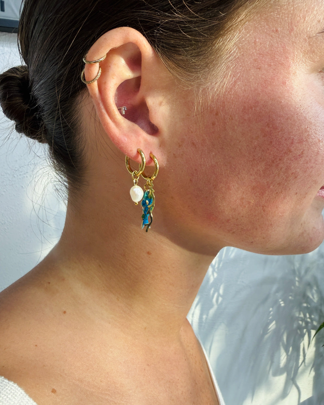 Maris Drop Huggie Earrings