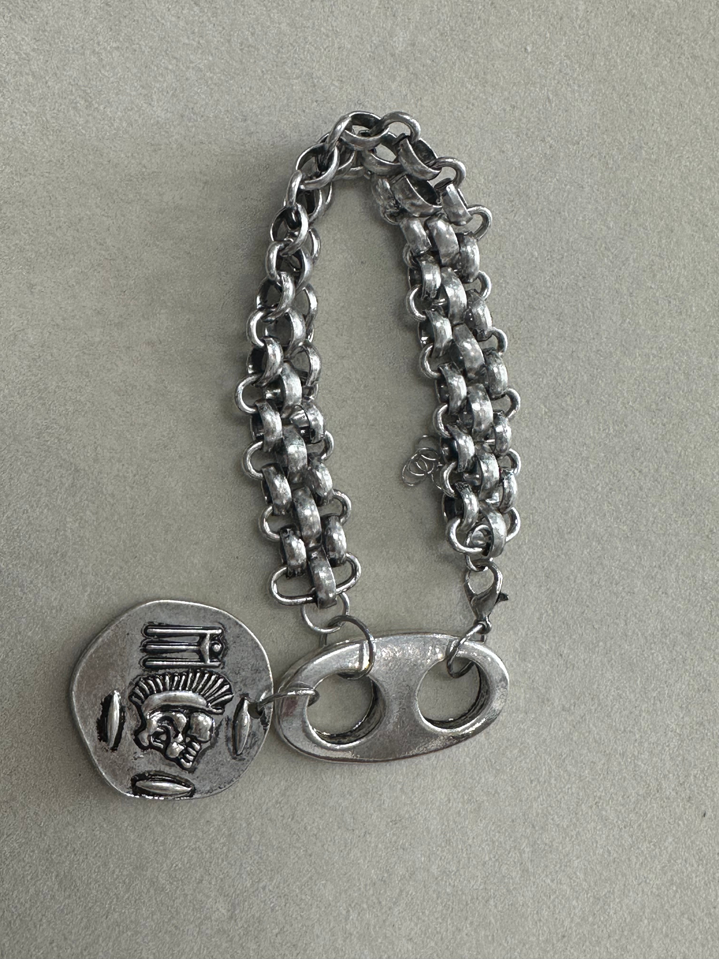 Silver Goddess Chunky Bracelet