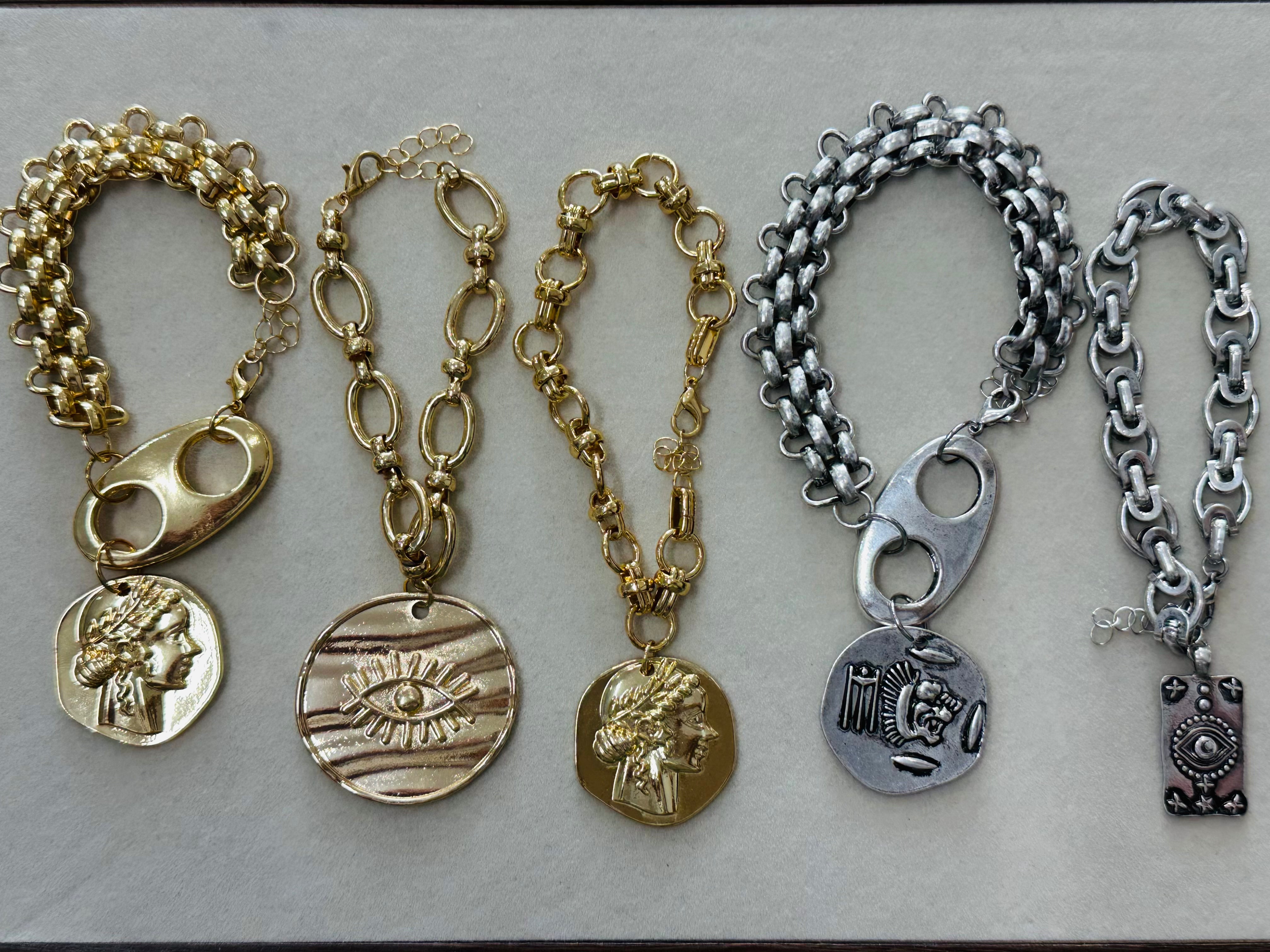 Silver Goddess Chunky Bracelet