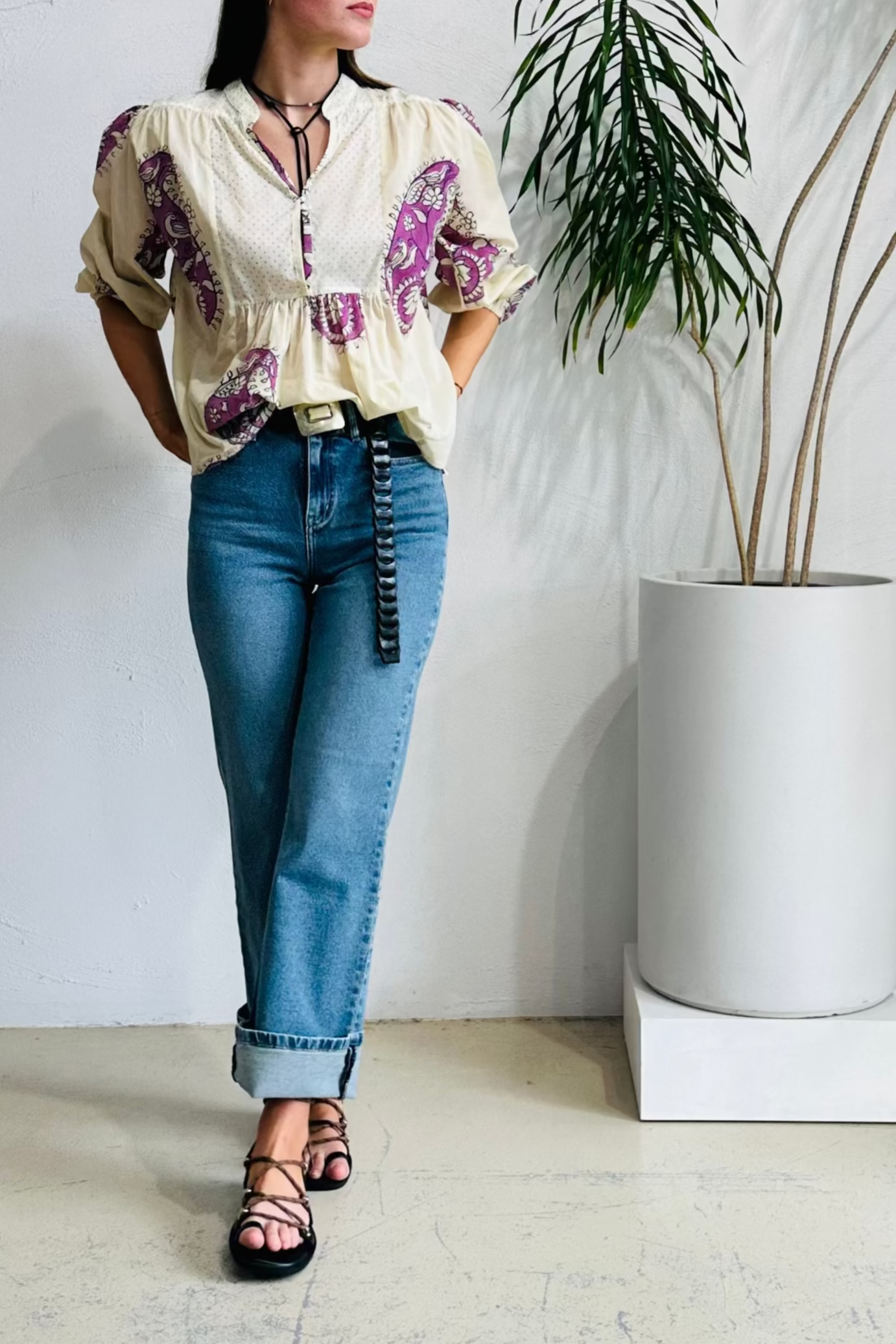 Birdie Paisley Organic Cotton Blouse