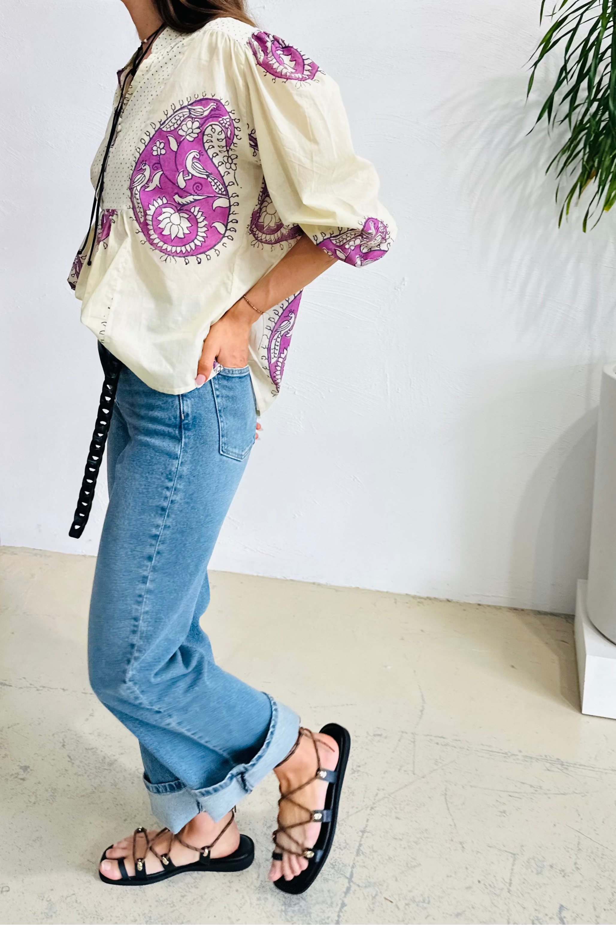 Birdie Paisley Organic Cotton Blouse