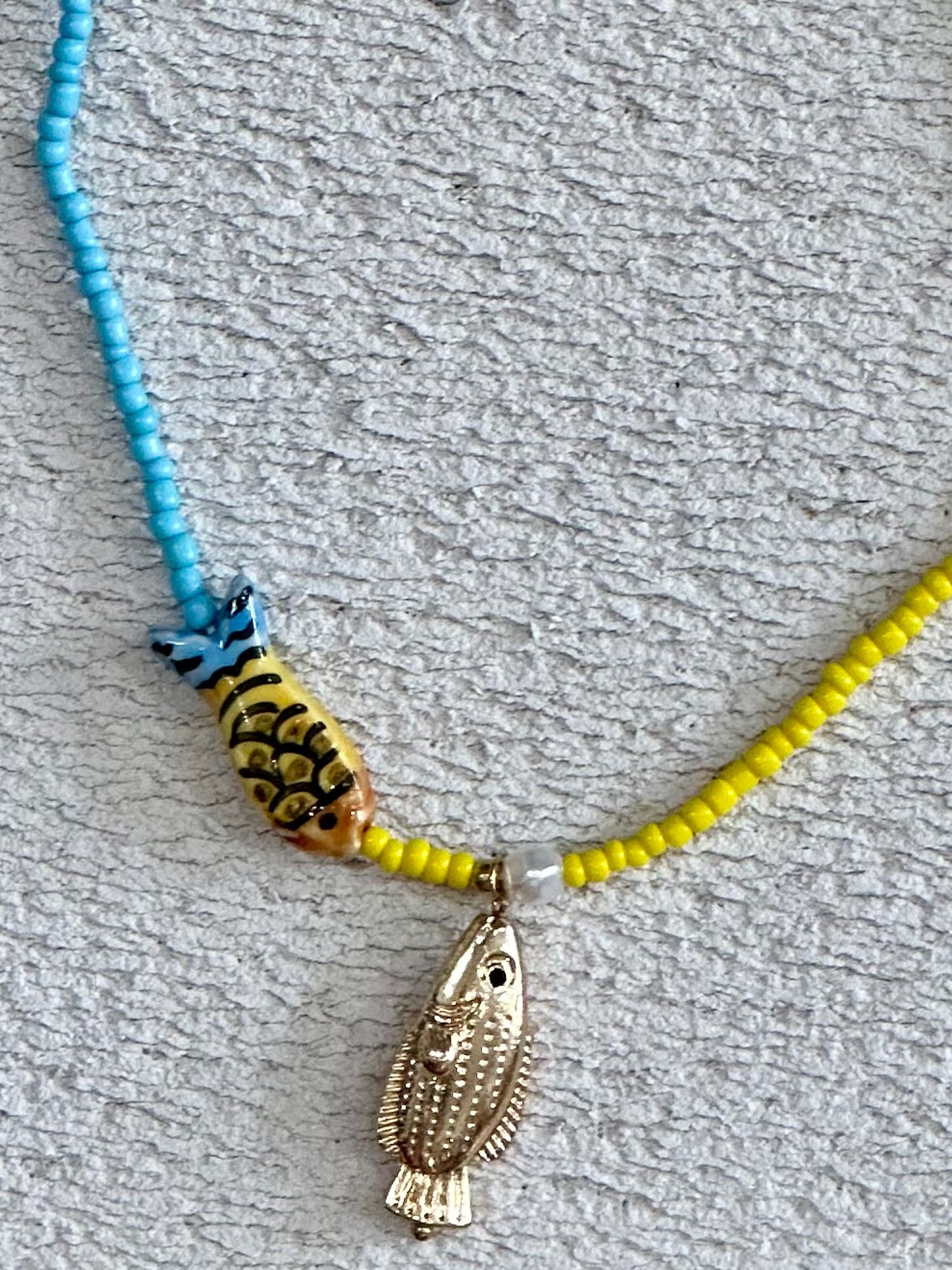 Sun and Sea Fish Talisman Necklace