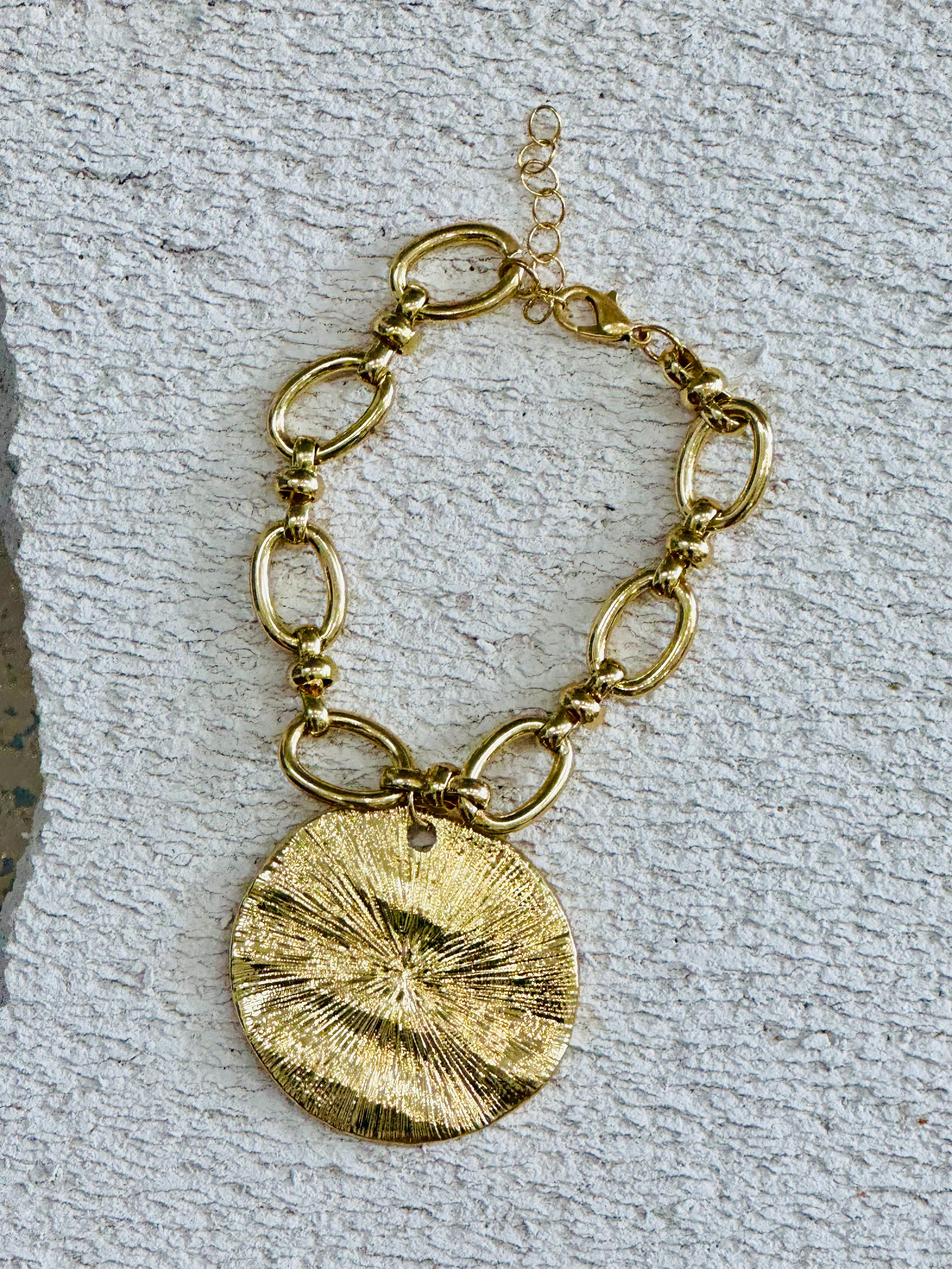 Gold Evil Eye Chunky Bracelet