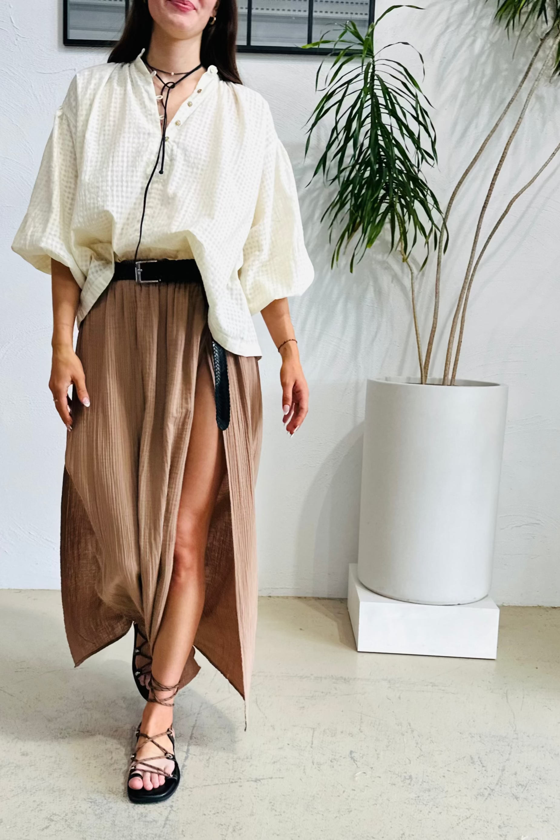 Coffee Nia Skirt