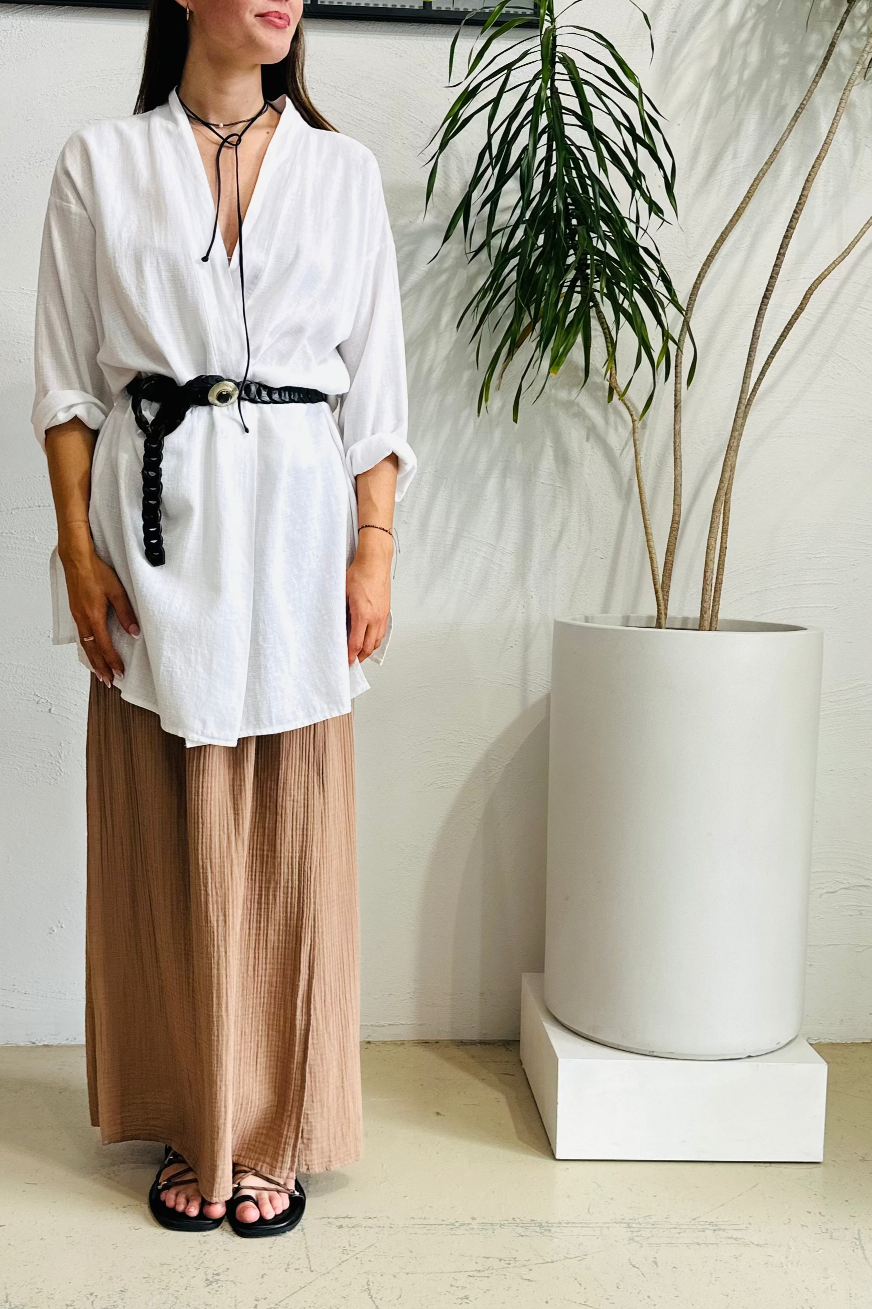 White Tux Kimono