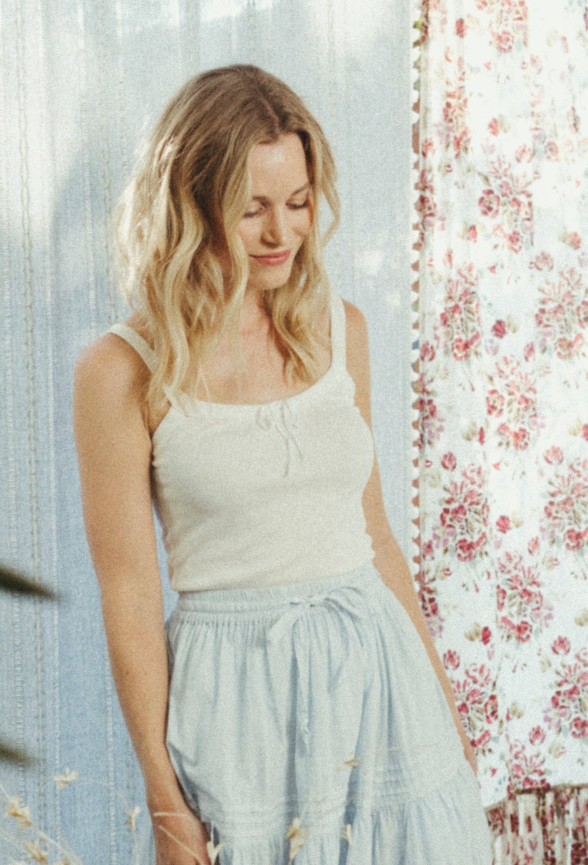 The 1930's French Vintage Bow Organic Camisole - Made in L.A: Natural / L