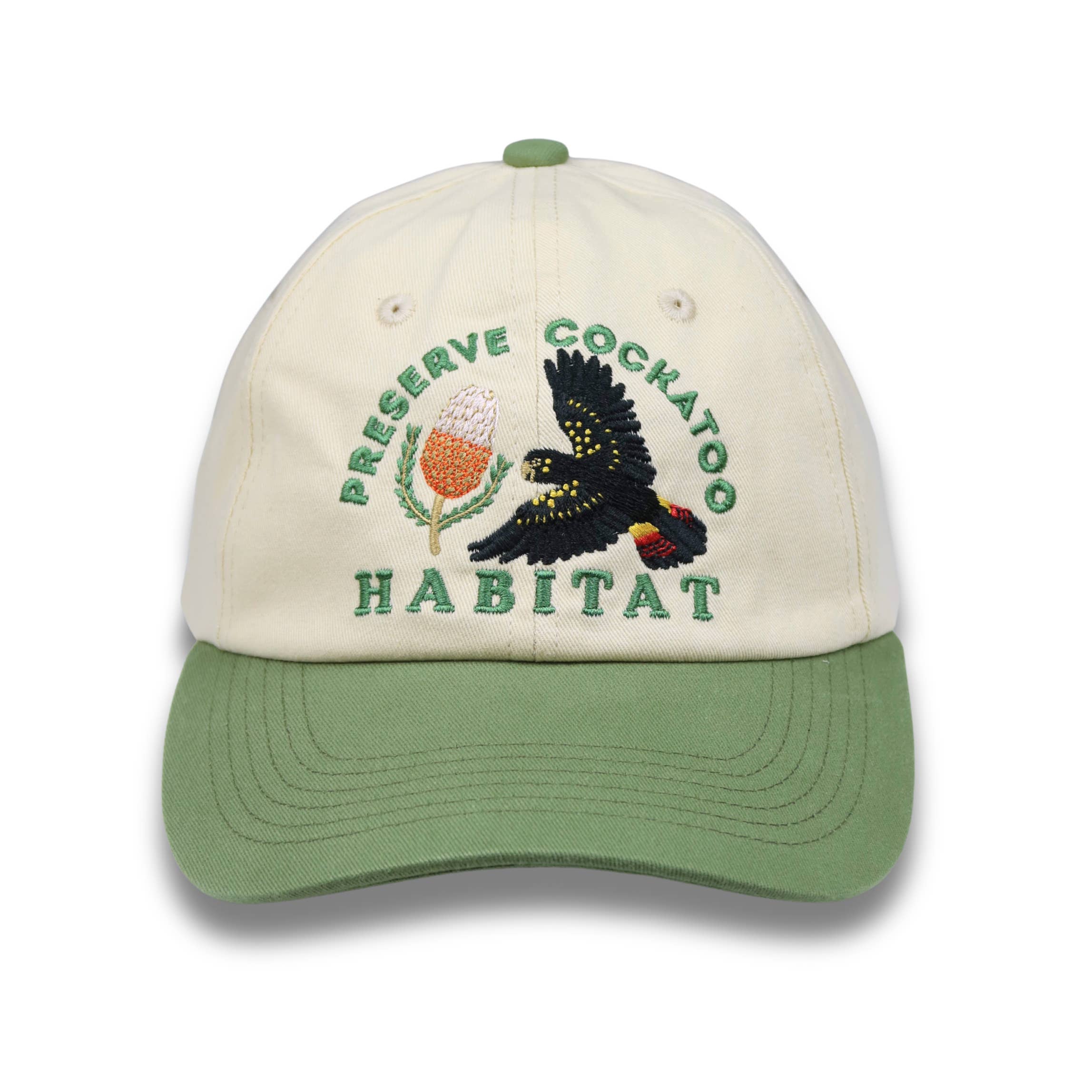 Black Cockatoo | Australian Wildlife Embroidered Cap